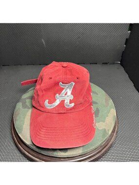 Alabama Crimson Tide 47 Brand Red Adjustable Hat With Embroidered "A" Logo & Cri
